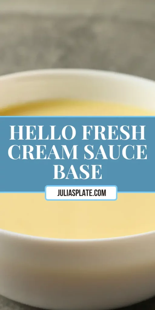 Hello Fresh Cream Sauce Base