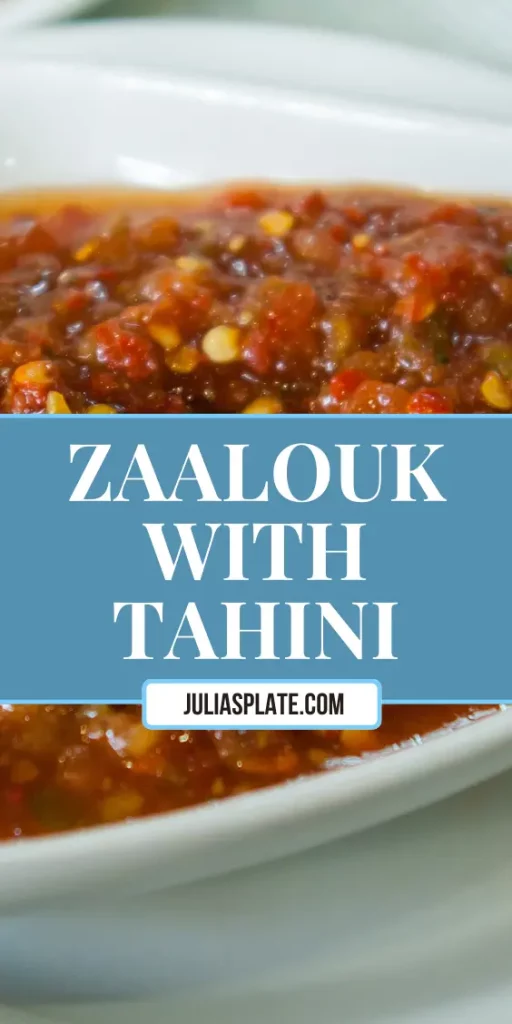 Zaalouk with Tahini